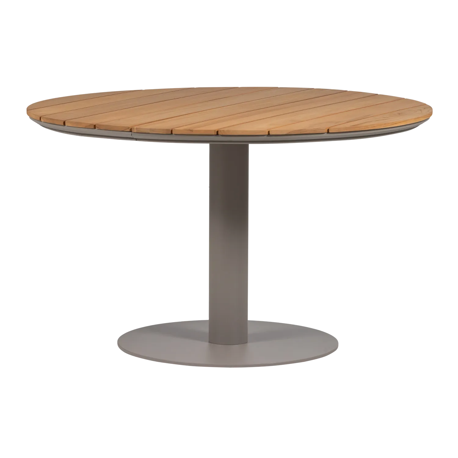 Woood Vela Tuintafel Rond O122 Cm Hout/Aluminium Naturel/Zand [Fsc] - KwaliteitWonen.nl