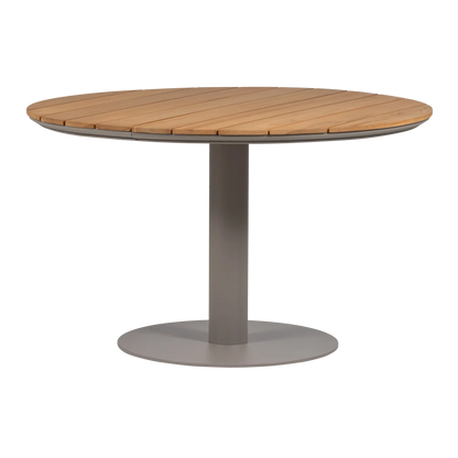 Woood Vela Tuintafel Rond O122 Cm Hout/Aluminium Naturel/Zand [Fsc] - KwaliteitWonen.nl