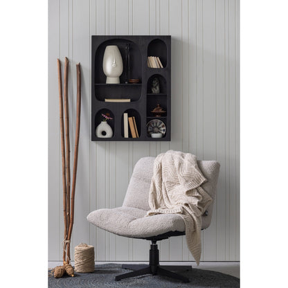Woood Vinny Draaifauteuil Boucle Zand - KwaliteitWonen.nl
