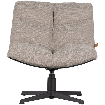 Woood Vinny Draaifauteuil Boucle Zand - KwaliteitWonen.nl
