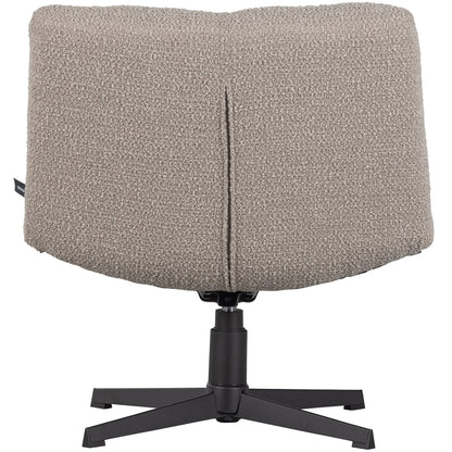 Woood Vinny Draaifauteuil Boucle Zand - KwaliteitWonen.nl