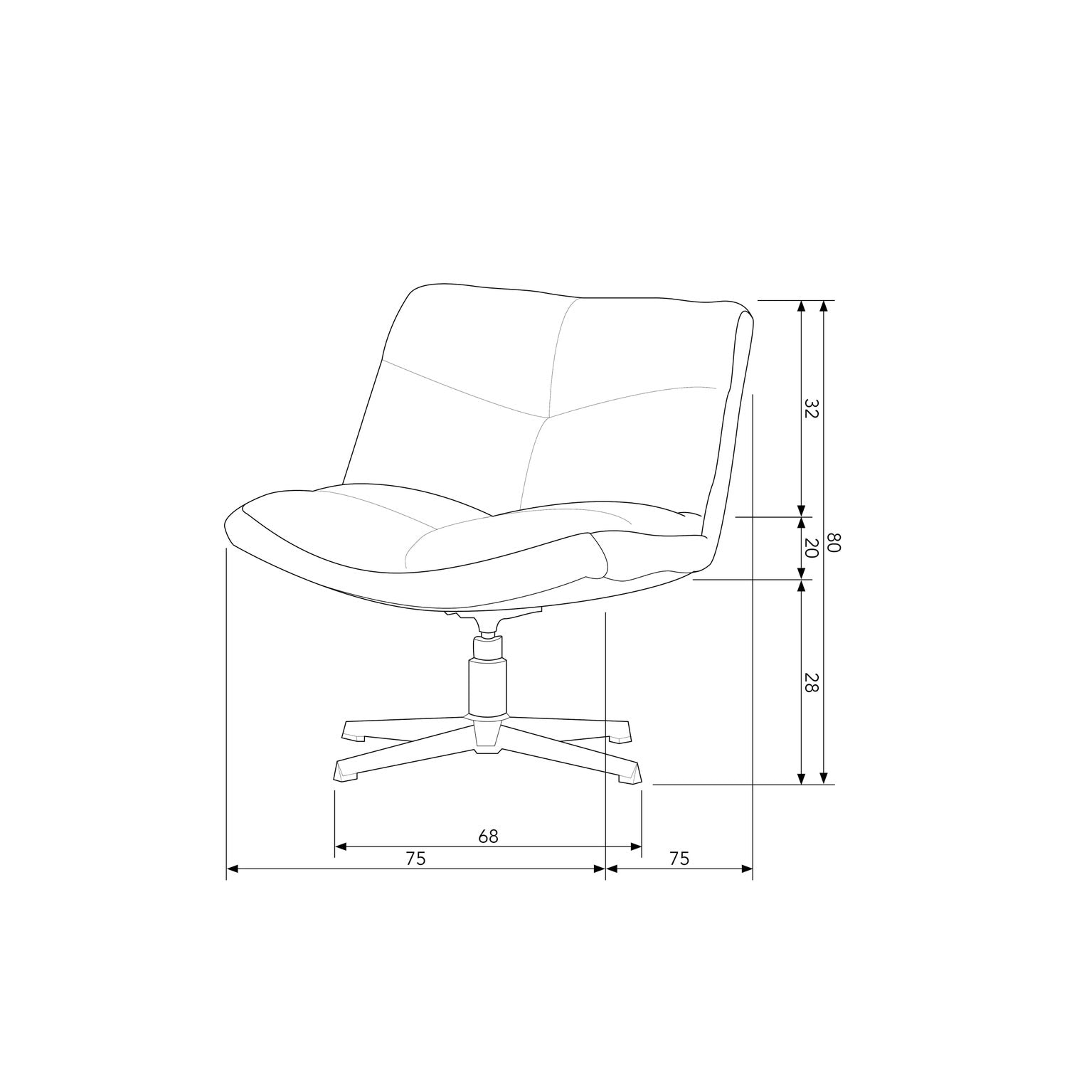 Woood Vinny Draaifauteuil Boucle Zand - KwaliteitWonen.nl