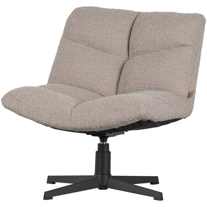 Woood Vinny Draaifauteuil Boucle Zand - KwaliteitWonen.nl