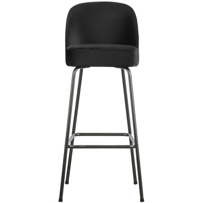 Woood Vogue Barstoel 80 Cm Velvet Zwart - KwaliteitWonen.nl