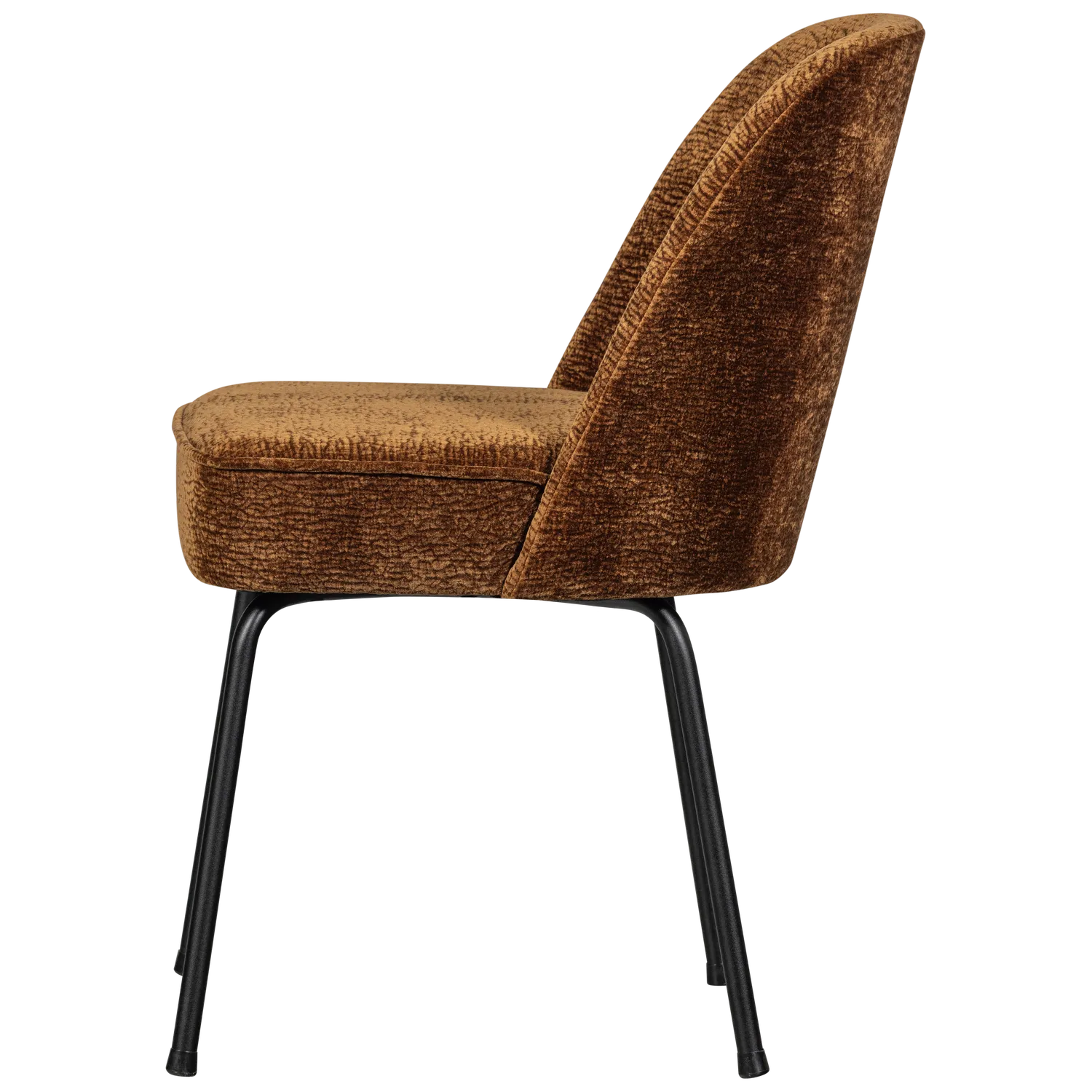 Woood Vogue Eetkamerstoel 3D Chenille Middenbruin - KwaliteitWonen.nl