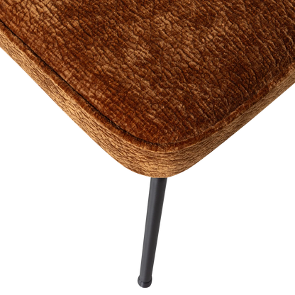 Woood Vogue Eetkamerstoel 3D Chenille Middenbruin - KwaliteitWonen.nl