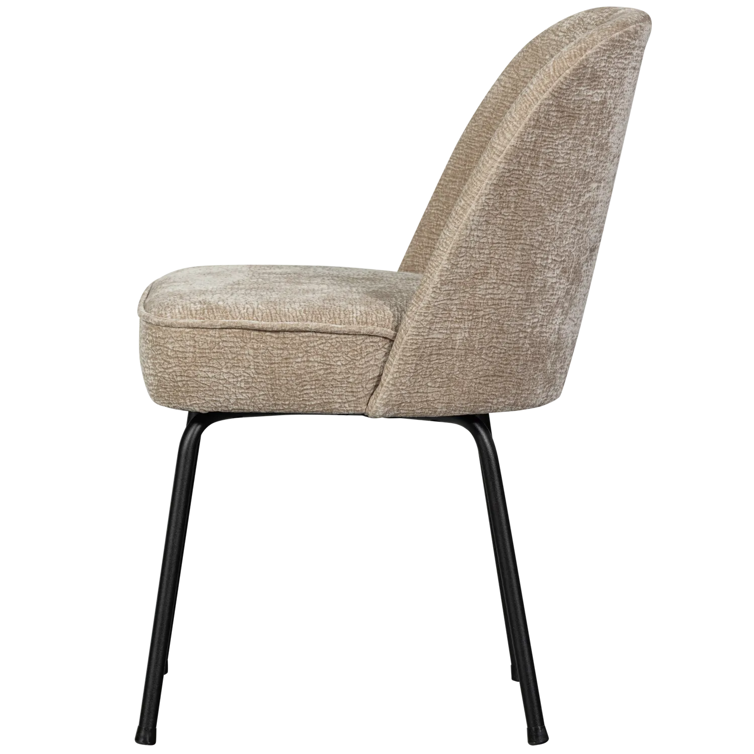 Woood Vogue Eetkamerstoel 3D Chenille Zand - KwaliteitWonen.nl