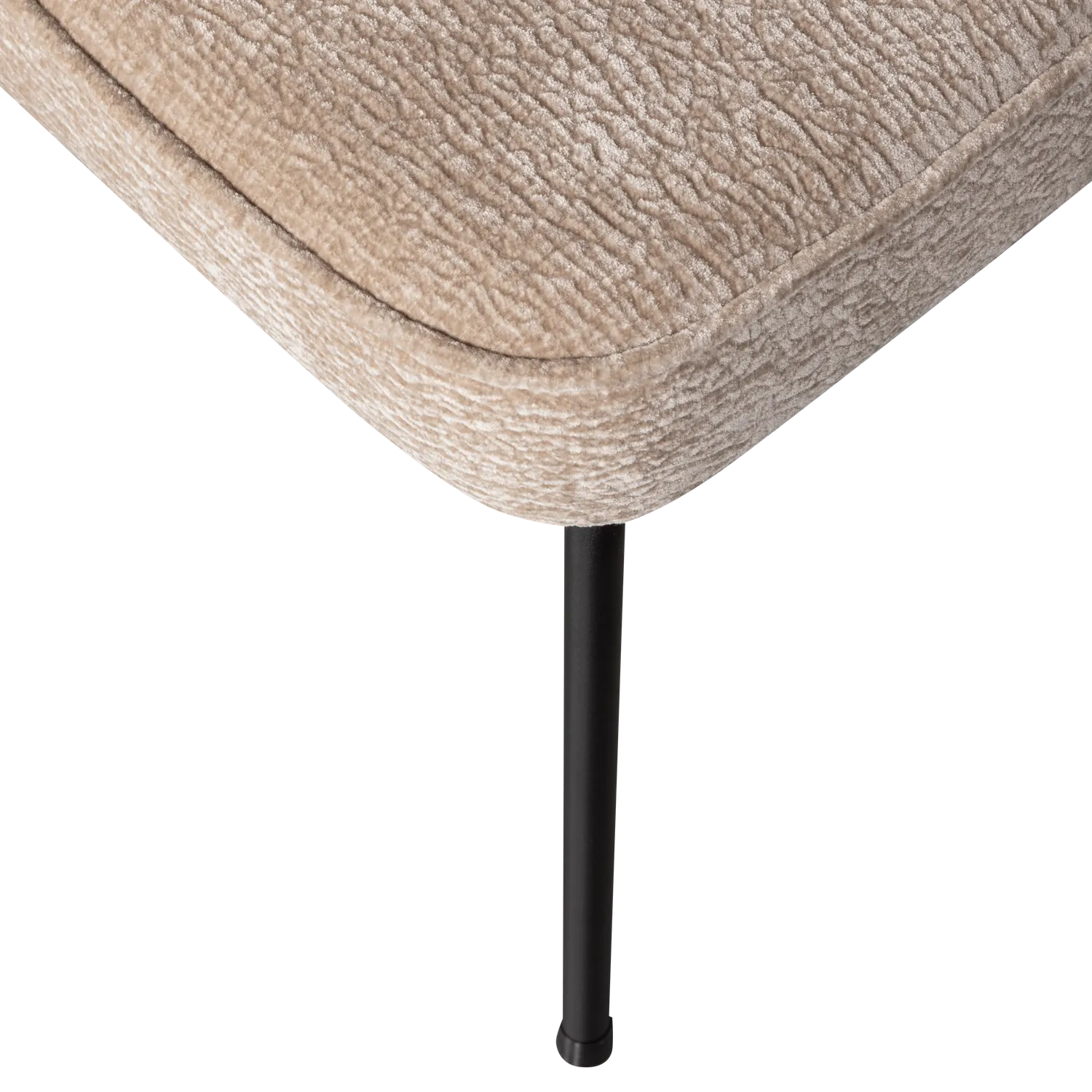 Woood Vogue Eetkamerstoel 3D Chenille Zand - KwaliteitWonen.nl