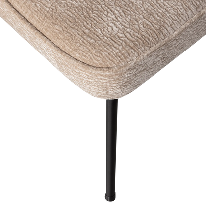 Woood Vogue Eetkamerstoel 3D Chenille Zand - KwaliteitWonen.nl