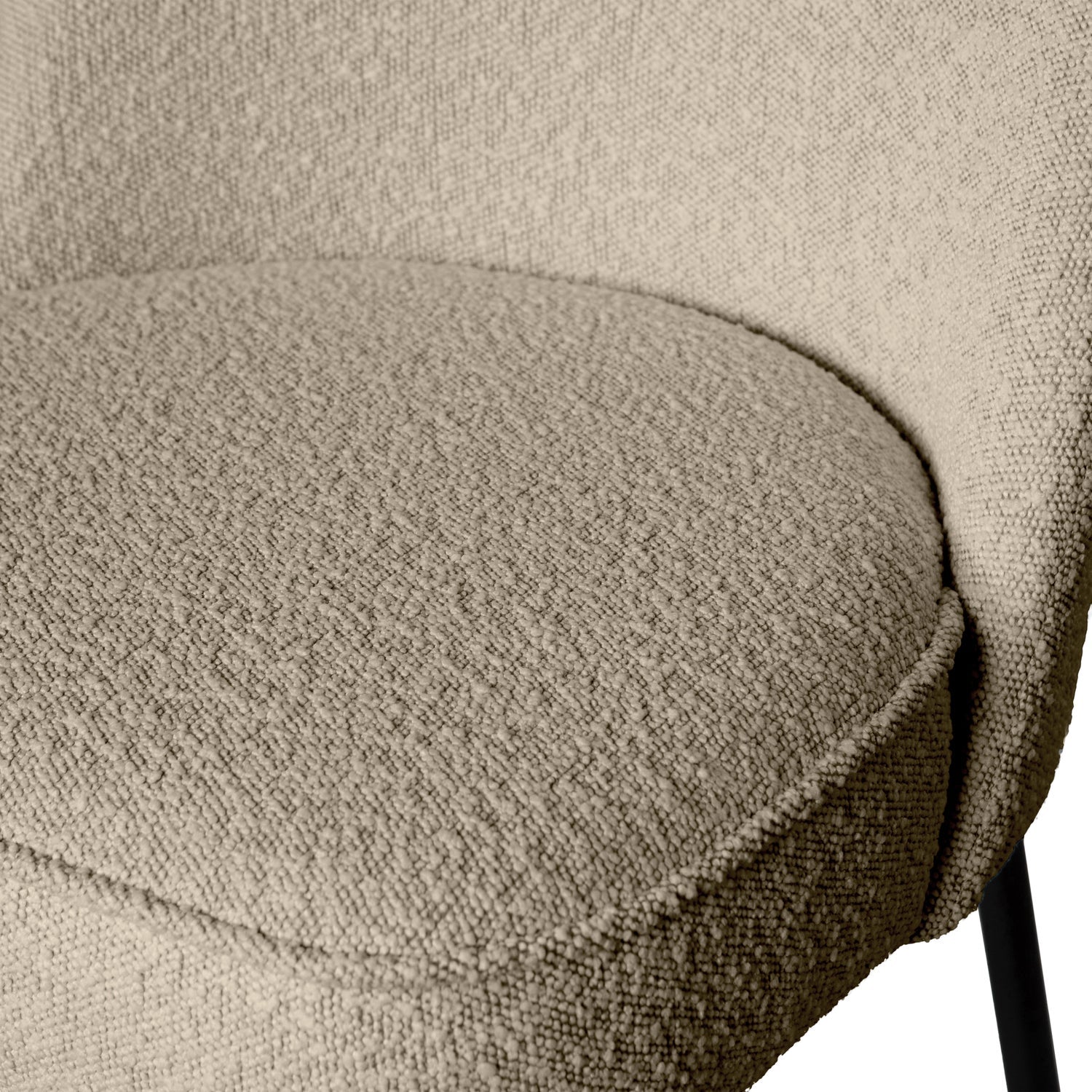 Woood Vogue Eetkamerstoel Boucle Beige - KwaliteitWonen.nl