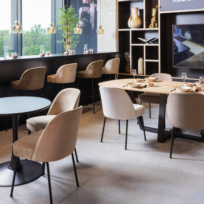 Woood Vogue Eetkamerstoel Boucle Naturel - KwaliteitWonen.nl