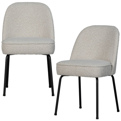 Woood Vogue Eetkamerstoel Boucle Naturel - KwaliteitWonen.nl