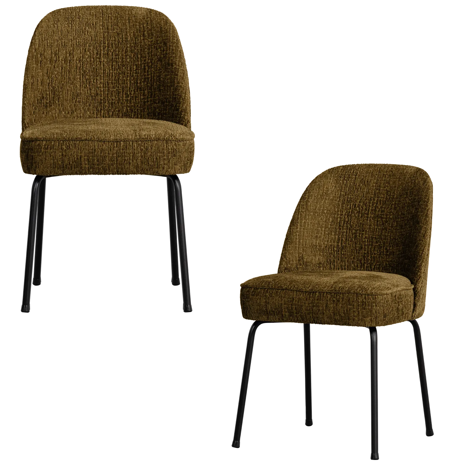 Woood Vogue Eetkamerstoel Structure Velvet Brass - KwaliteitWonen.nl