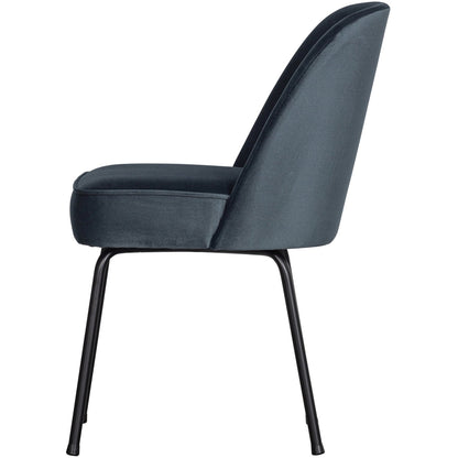 Woood Vogue Eetkamerstoel Velvet Blauw - KwaliteitWonen.nl