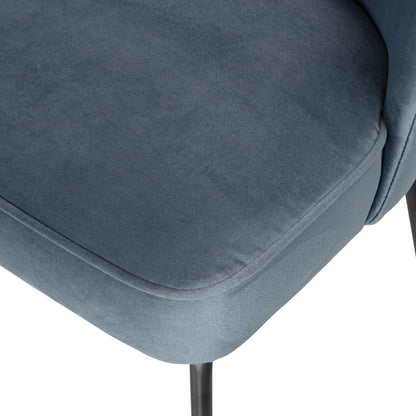 Woood Vogue Eetkamerstoel Velvet Blauw - KwaliteitWonen.nl