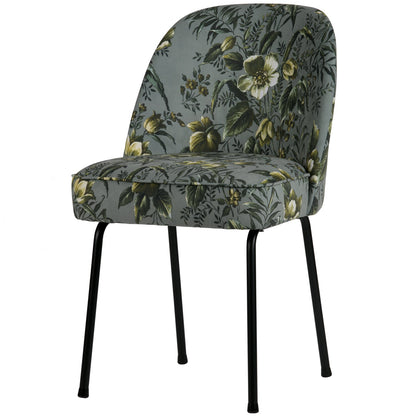Woood Vogue Eetkamerstoel Velvet Poppy Grijs - KwaliteitWonen.nl
