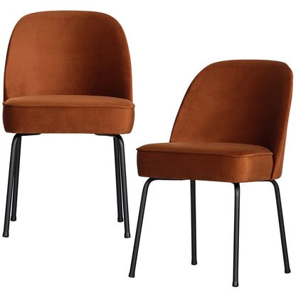 Woood Vogue Eetkamerstoel Velvet Roest - KwaliteitWonen.nl