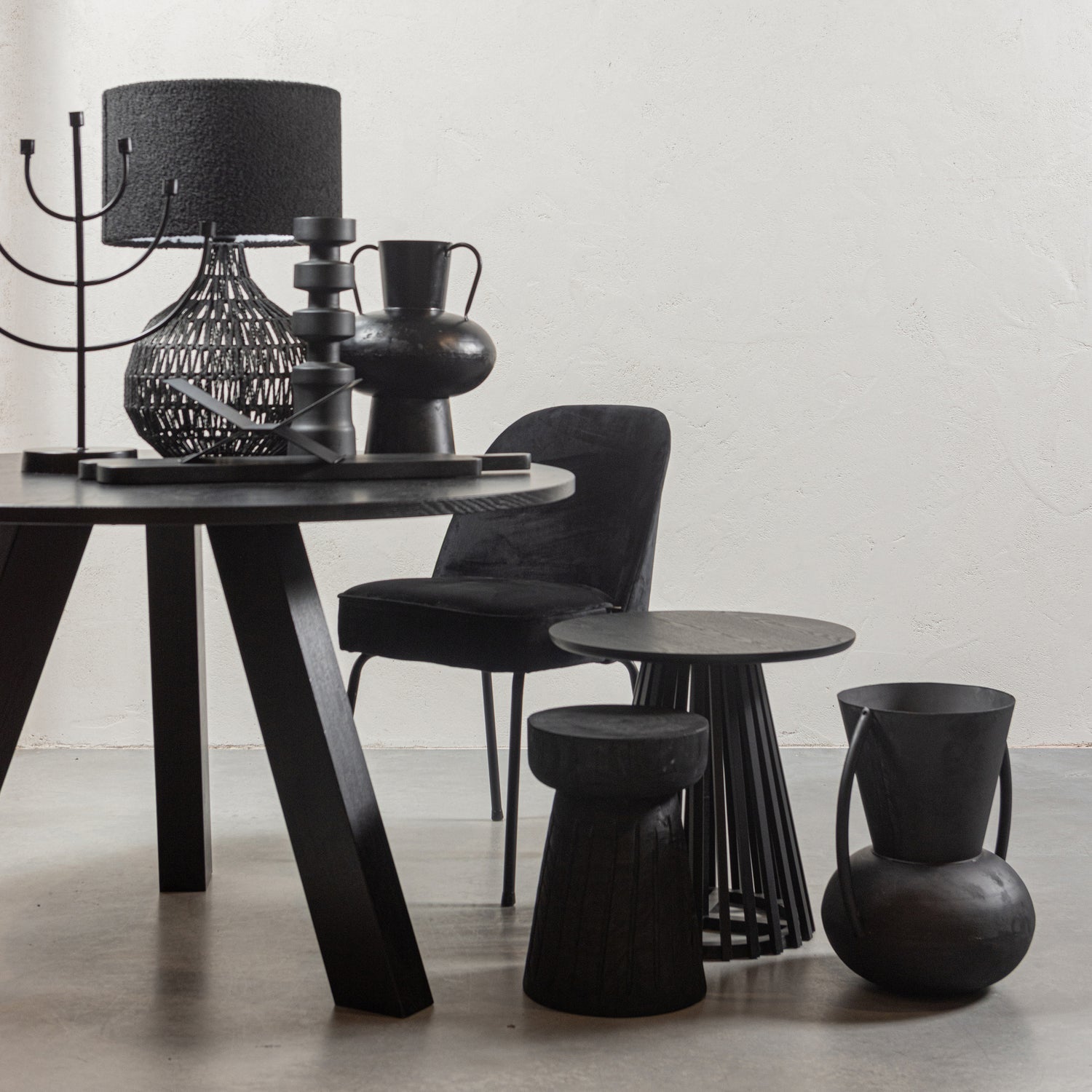 Woood Vogue Eetkamerstoel Velvet Zwart - KwaliteitWonen.nl