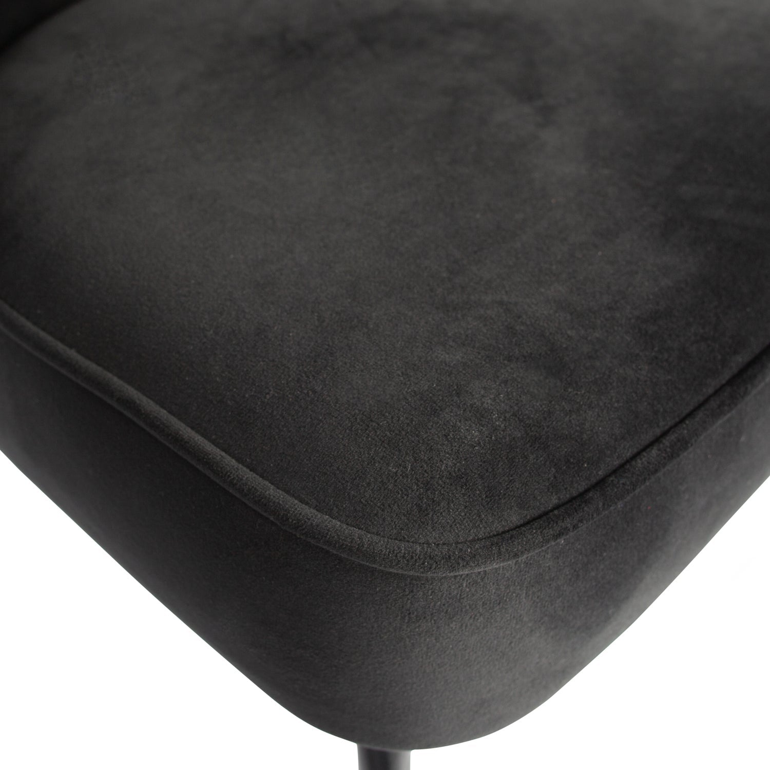 Woood Vogue Eetkamerstoel Velvet Zwart - KwaliteitWonen.nl