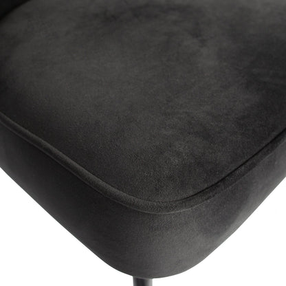 Woood Vogue Eetkamerstoel Velvet Zwart - KwaliteitWonen.nl
