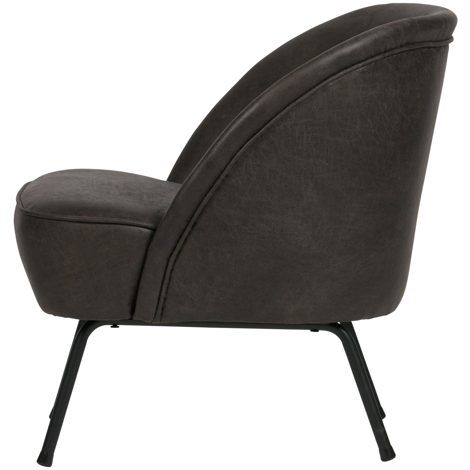 Woood Vogue Fauteuil Ecoleer Zwart - KwaliteitWonen.nl