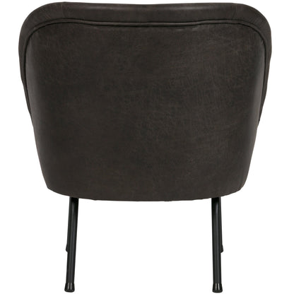 Woood Vogue Fauteuil Ecoleer Zwart - KwaliteitWonen.nl
