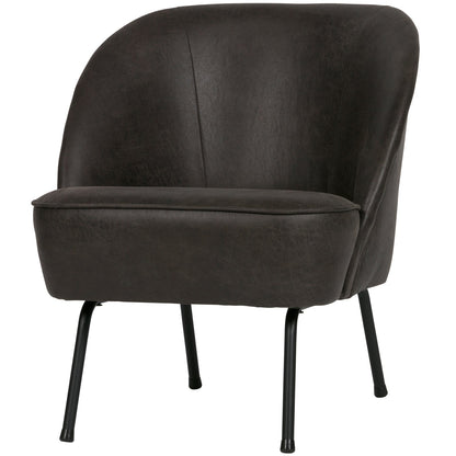 Woood Vogue Fauteuil Ecoleer Zwart - KwaliteitWonen.nl