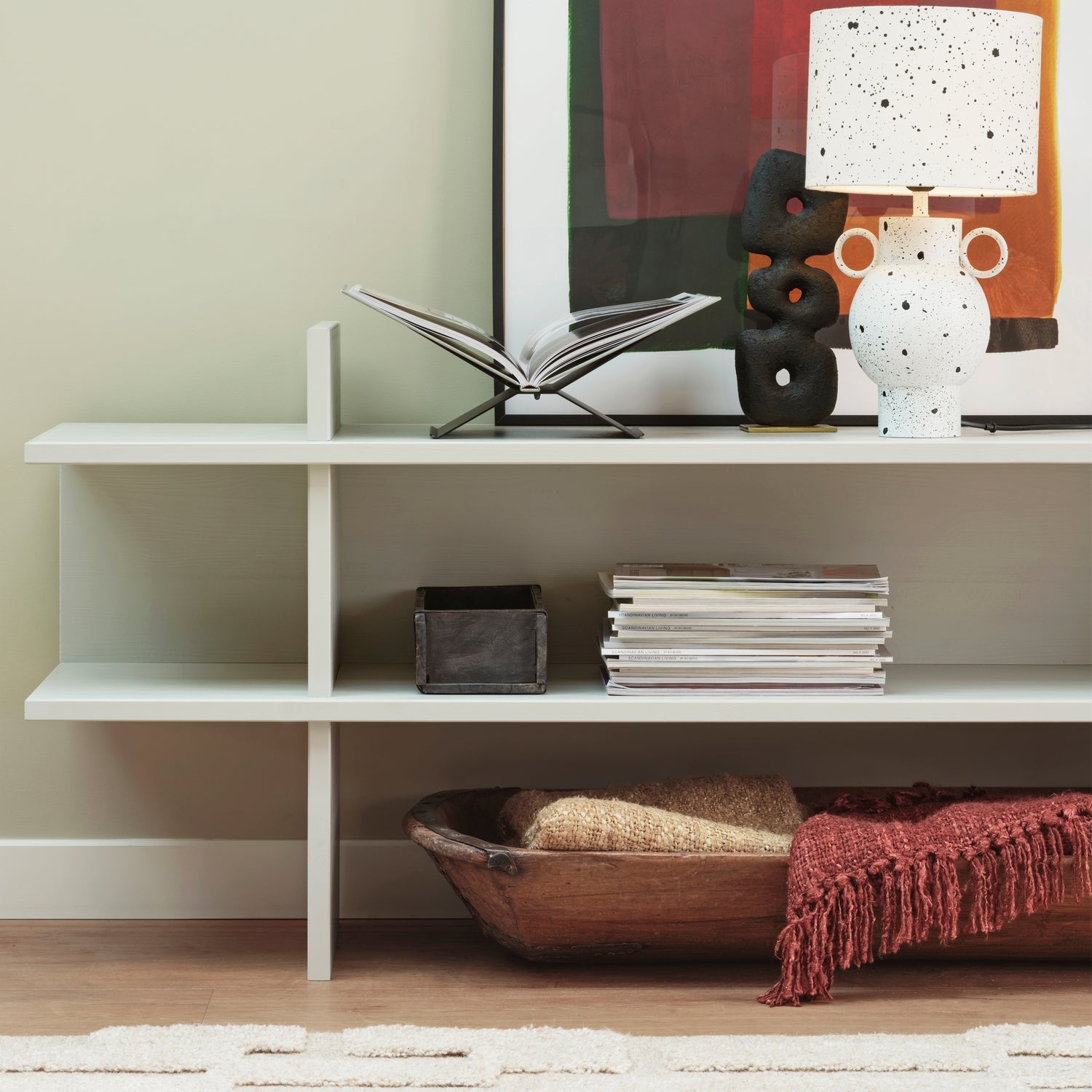 Woood Wandtafel Jana Sidetable Grenen Mist [Fsc] - KwaliteitWonen.nl