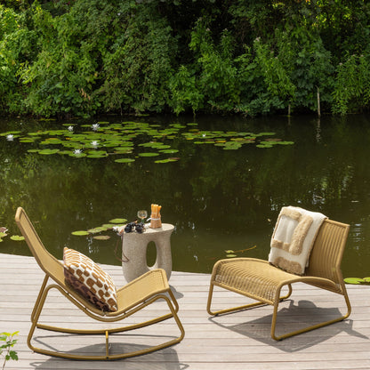 Woood West Tuin Loungestoel Honinggeel - KwaliteitWonen.nl