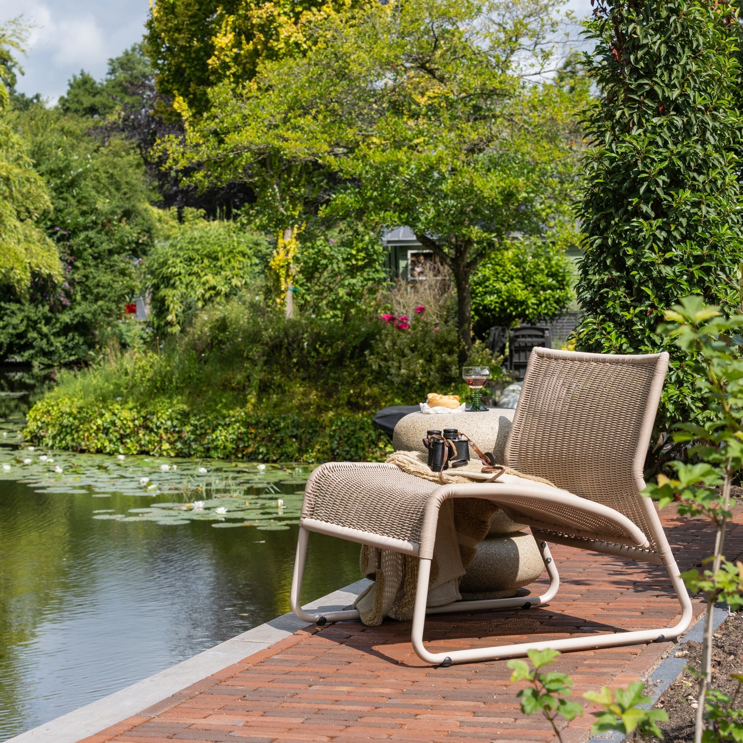 Woood West Tuin Loungestoel Zand - KwaliteitWonen.nl