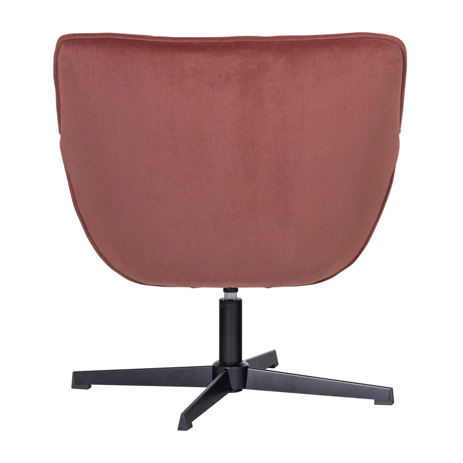 Woood Wibo Draaifauteuil Mat Velvet Bruinrood [Fsc]-Kwaliteitwonen.nl