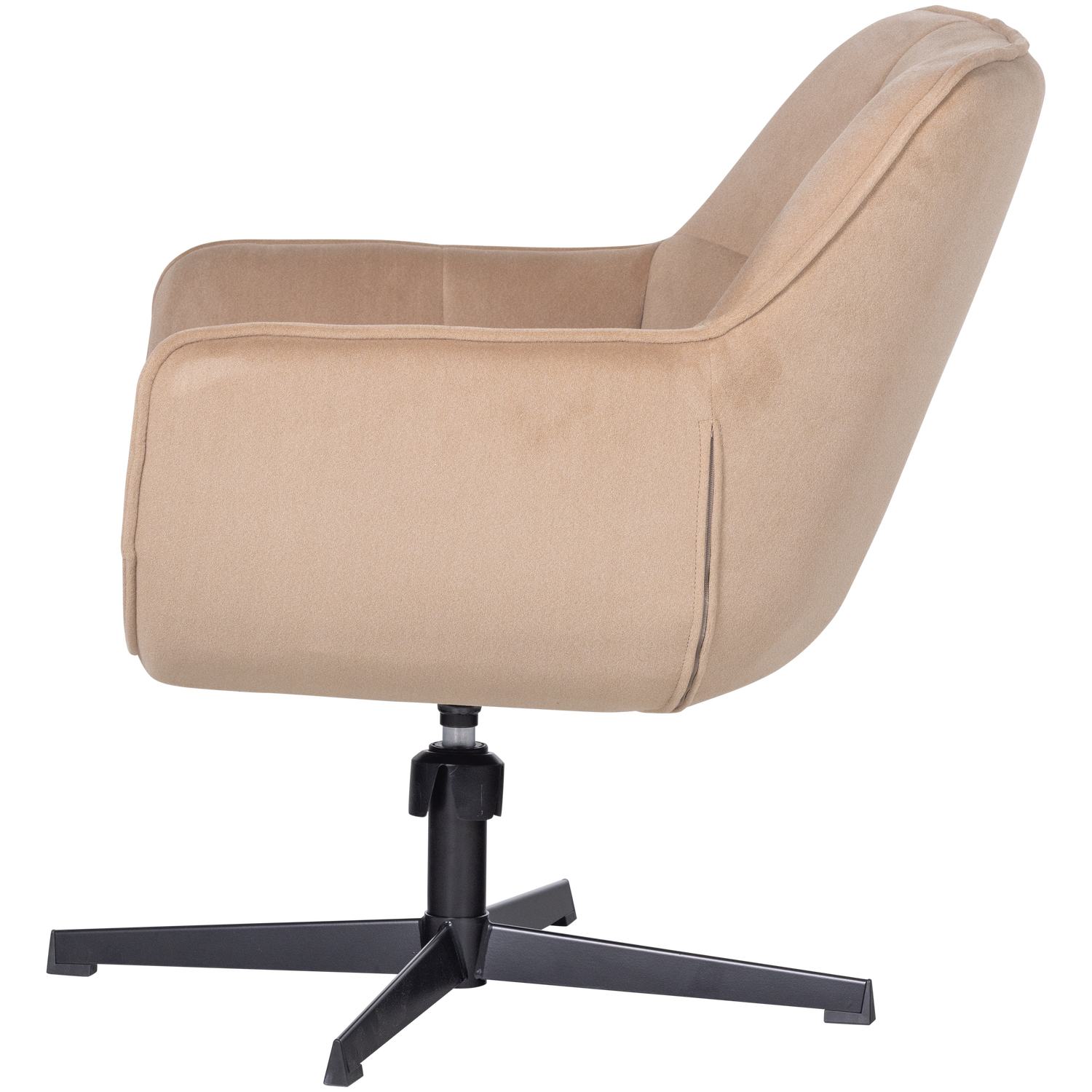 Woood Wibo Draaifauteuil Mat Velvet Zand [Fsc]-Kwaliteitwonen.nl