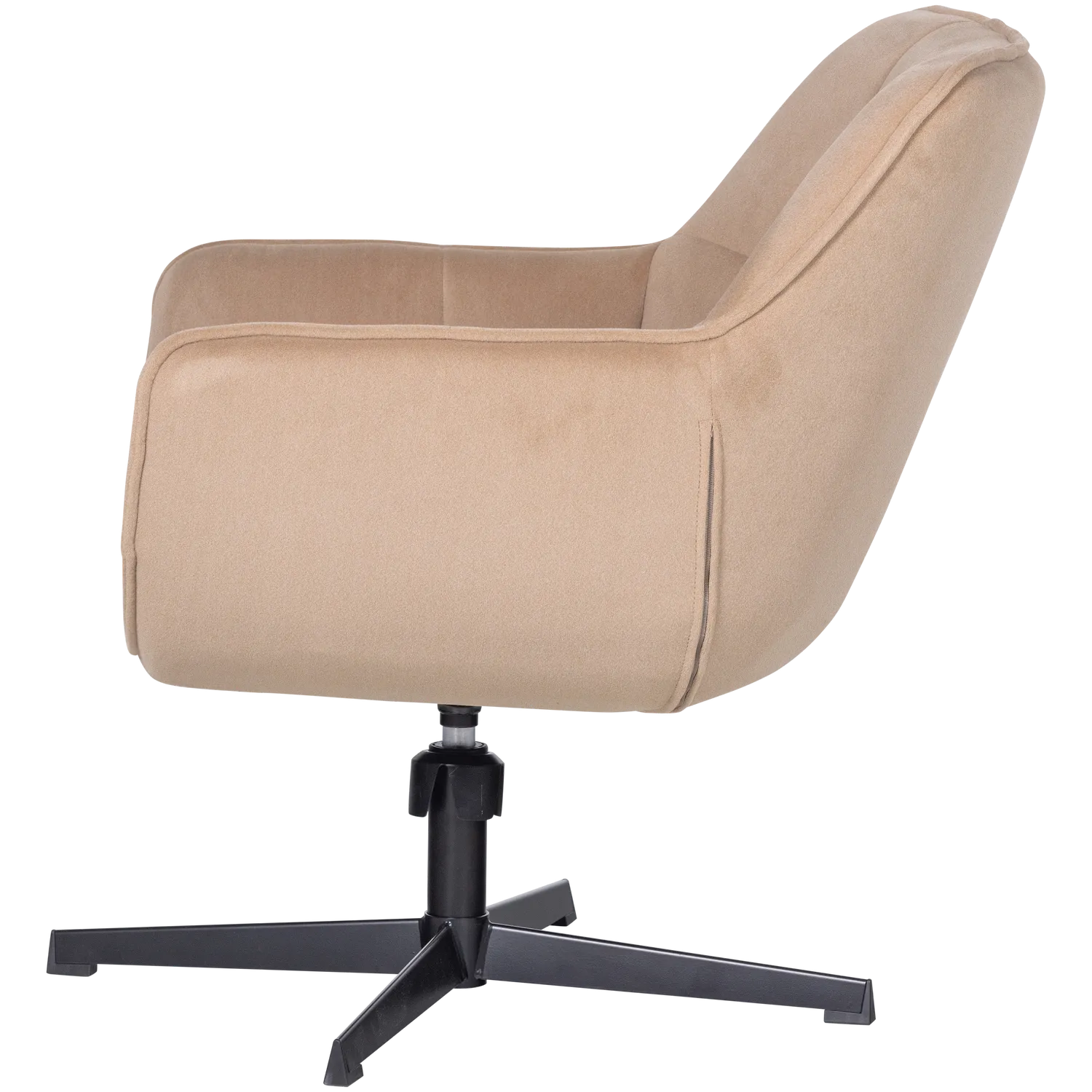 Woood Wibo Draaifauteuil Mat Velvet Zand [Fsc] - KwaliteitWonen.nl