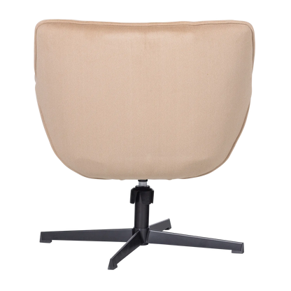 Woood Wibo Draaifauteuil Mat Velvet Zand [Fsc] - KwaliteitWonen.nl