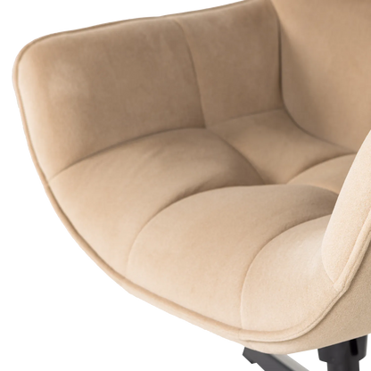 Woood Wibo Draaifauteuil Mat Velvet Zand [Fsc] - KwaliteitWonen.nl