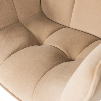 Woood Wibo Draaifauteuil Mat Velvet Zand [Fsc] - KwaliteitWonen.nl