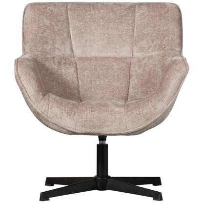 Woood Wibo Draaifauteuil Taupe - KwaliteitWonen.nl