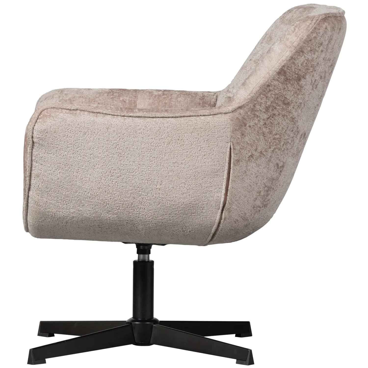 Woood Wibo Draaifauteuil Taupe - KwaliteitWonen.nl