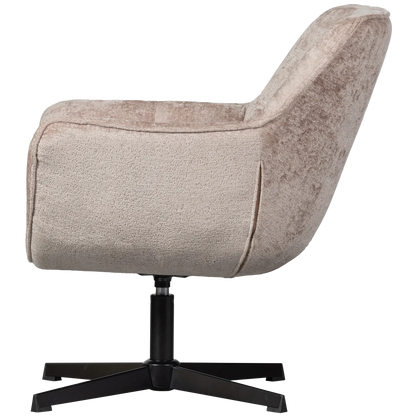 Woood Wibo Draaifauteuil Taupe - KwaliteitWonen.nl