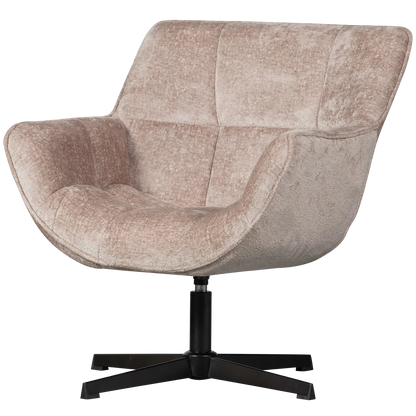 Woood Wibo Draaifauteuil Taupe - KwaliteitWonen.nl