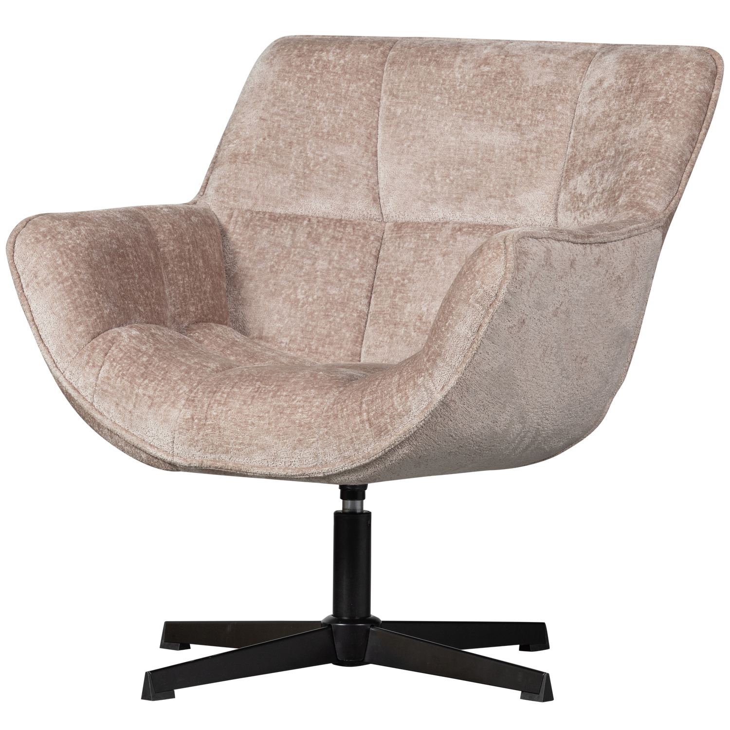 Woood Wibo Draaifauteuil Taupe-Kwaliteitwonen.nl
