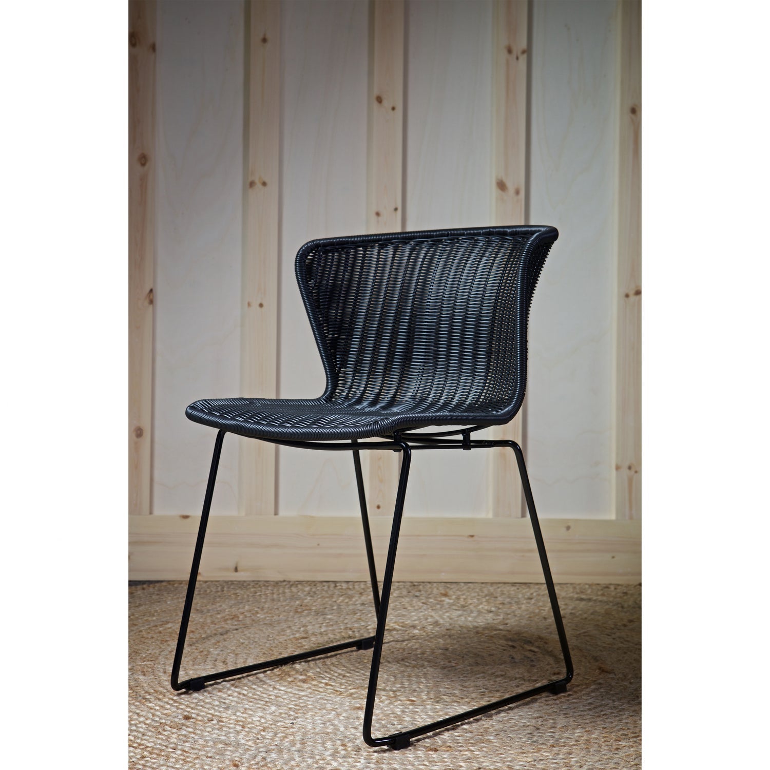Woood Wings Tuinstoel Zwart (Set van 2) - KwaliteitWonen.nl