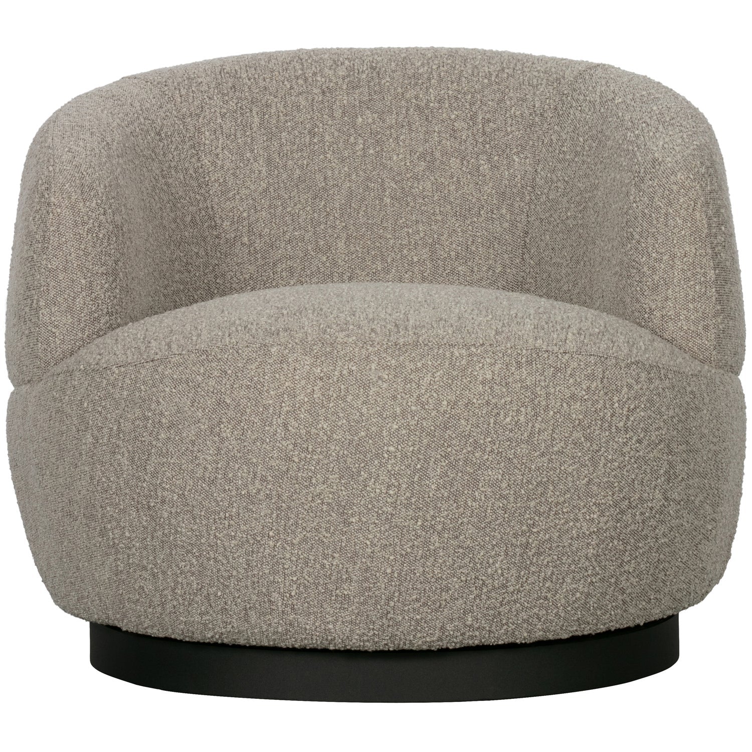 Woood Woolly Draaifauteuil Boucle Naturel Melange - KwaliteitWonen.nl