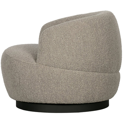 Woood Woolly Draaifauteuil Boucle Naturel Melange - KwaliteitWonen.nl