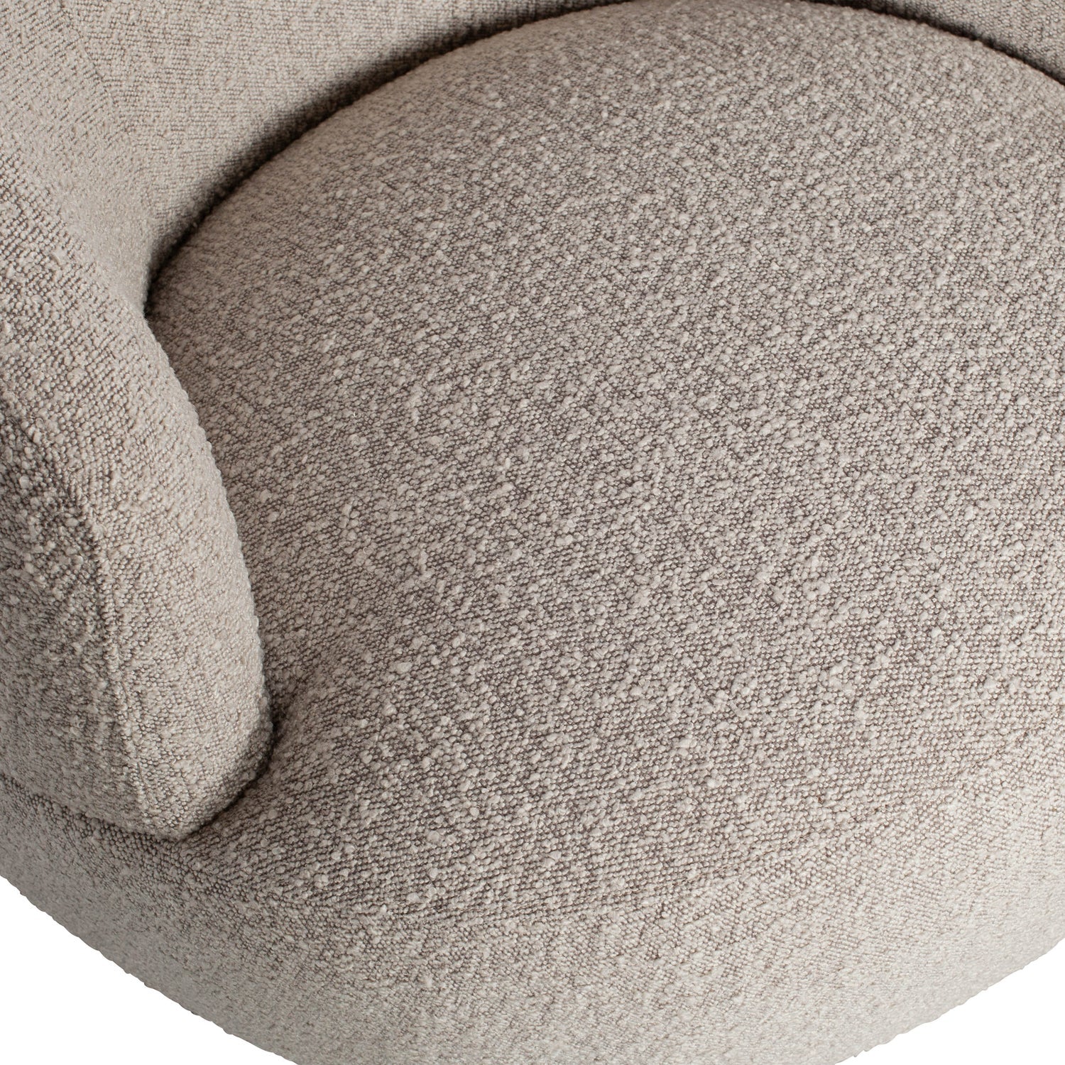 Woood Woolly Draaifauteuil Boucle Naturel Melange - KwaliteitWonen.nl