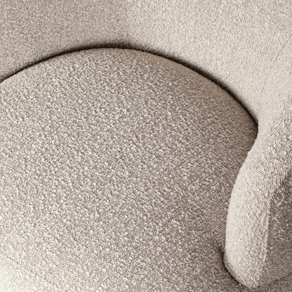 Woood Woolly Draaifauteuil Boucle Naturel Melange - KwaliteitWonen.nl