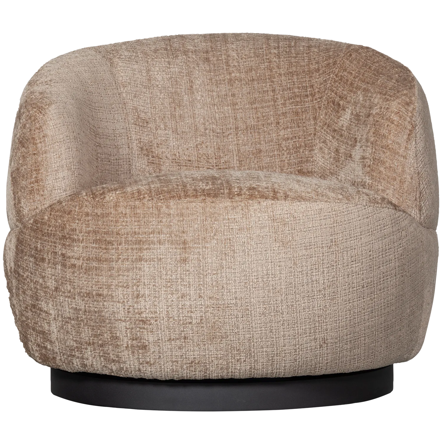 Woood Woolly Draaifauteuil Chenille Zand - KwaliteitWonen.nl