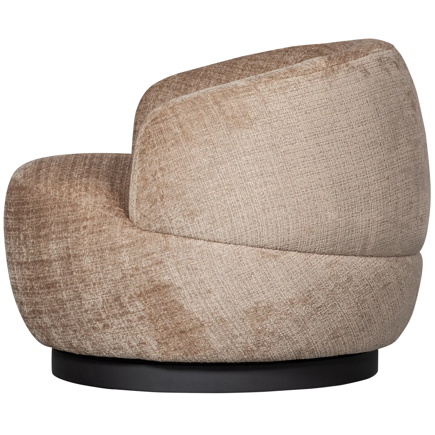 Woood Woolly Draaifauteuil Chenille Zand - KwaliteitWonen.nl