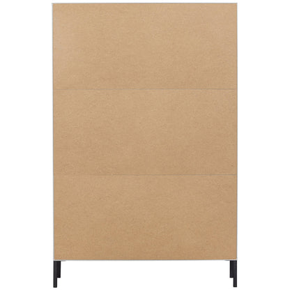 Woood Xam Vitrinekast Grenen Wolkengrijs [Fsc]-Kwaliteitwonen.nl