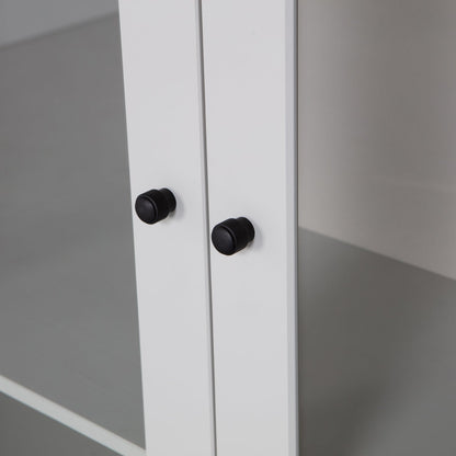 Woood Xam Vitrinekast Grenen Wolkengrijs [Fsc]-Kwaliteitwonen.nl